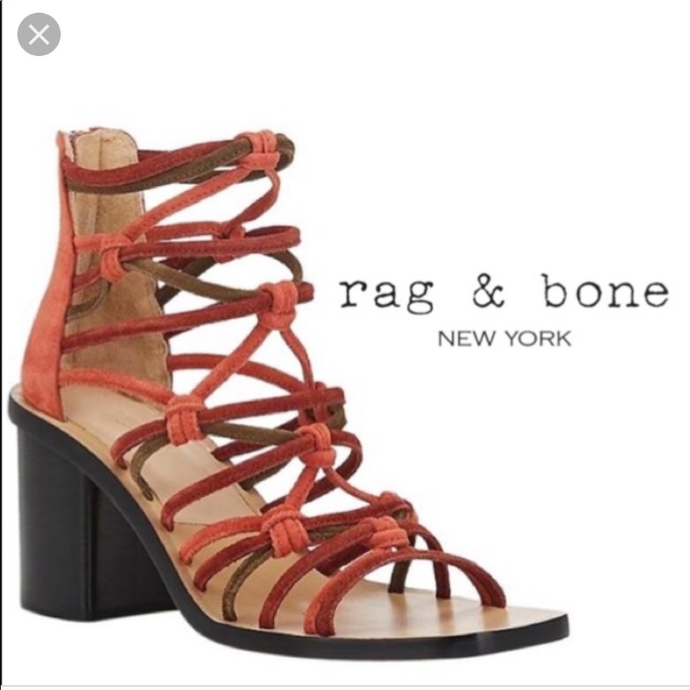 rag and bone Camille knotted terracotta heels